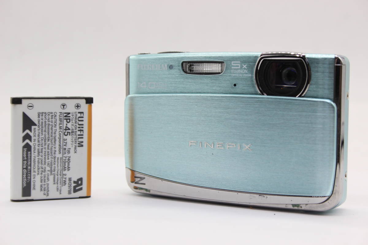 【美品 返品保証】 フジフィルム Fujifilm Finepix Z80 ブルー 5x バッテリー付き コンパクトデジタルカメラ s6774