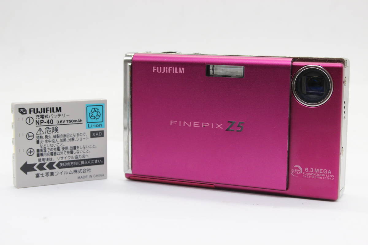 【返品保証】 フジフィルム Fujifilm Finepix Z5fd ピンク 3x バッテリー付き コンパクトデジタルカメラ s6775の画像1