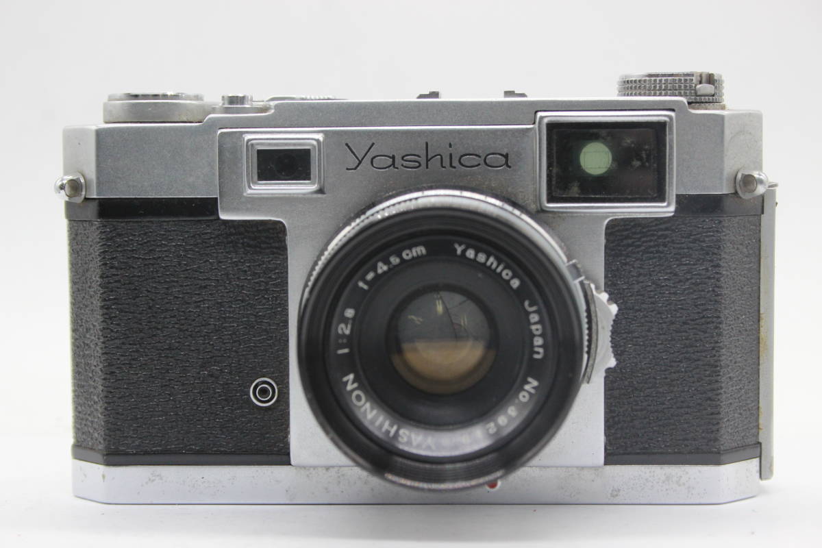 【返品保証】 ヤシカ Yashica 35 Yashinon 4.5cm F2.8 ケース付き レンジファインダー カメラ s7102