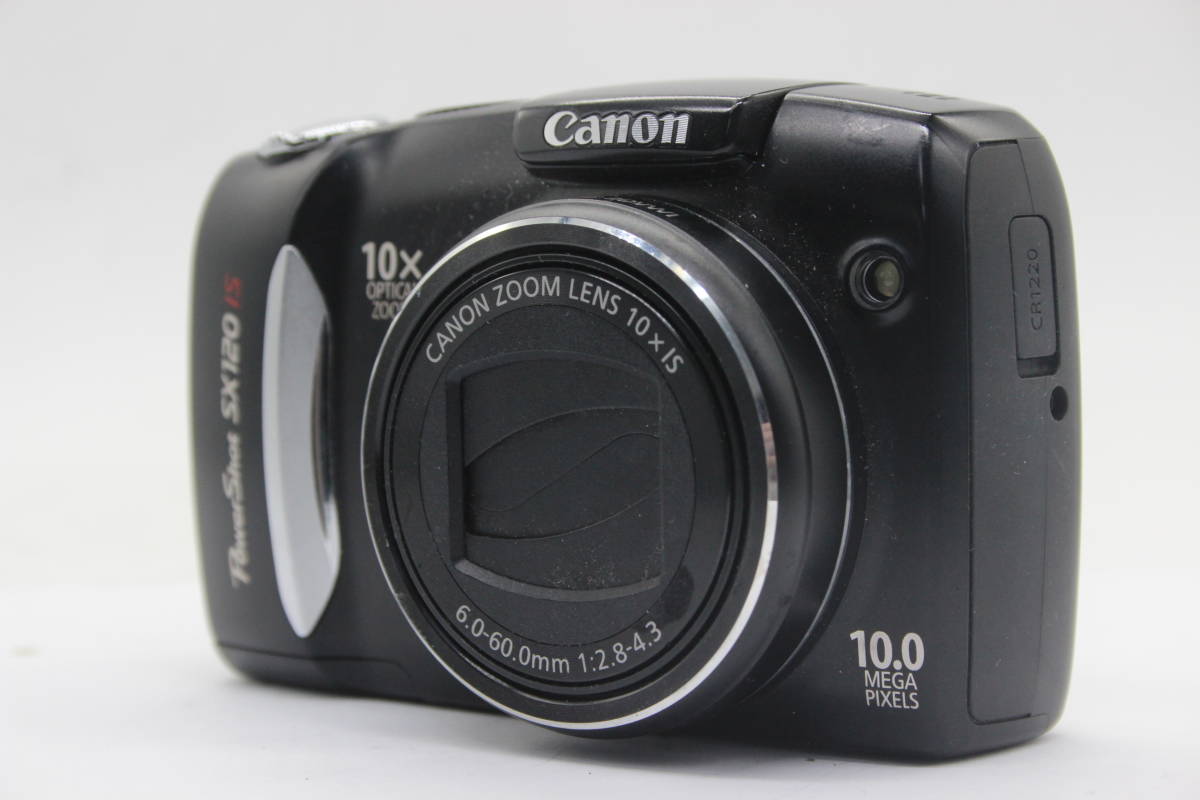 【返品保証】 【便利な単三電池で使用可】キャノン Canon PowerShot SX120 IS 10x コンパクトデジタルカメラ s7128