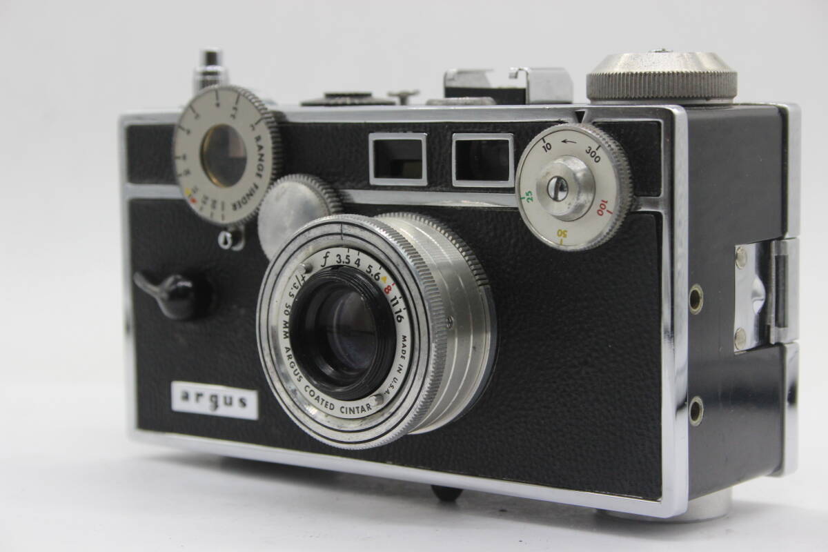 【返品保証】 アーガス Argus 50mm F3.5 Coated Cintar レンジファインダー カメラ s7283