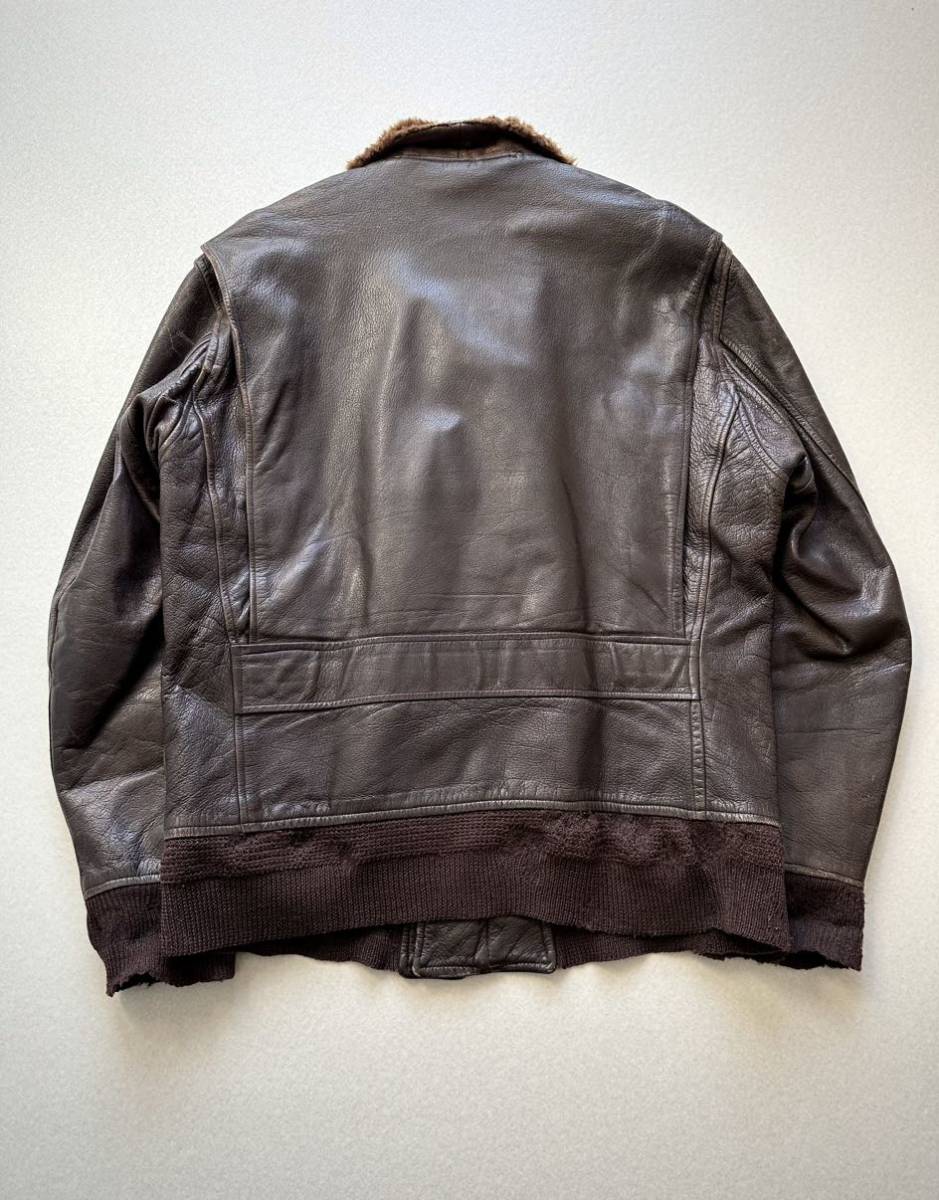 40s WW2 “ USN / H&L.BLOCK ” M-422A FLIGHT JACKET MILITARY VINTAGE 米軍実物 海軍 M422A フライトジャケット ミリタリー ビンテージ_画像3