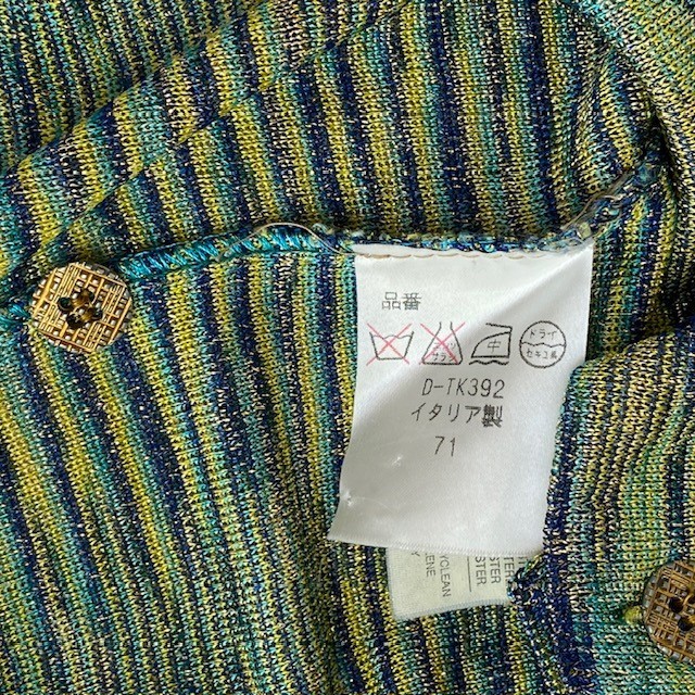 中古 ミッソーニ MISSONI 長袖 カーディガン ラメ入り 薄手 イタリア製 レディース S～Mサイズ 相当_画像6