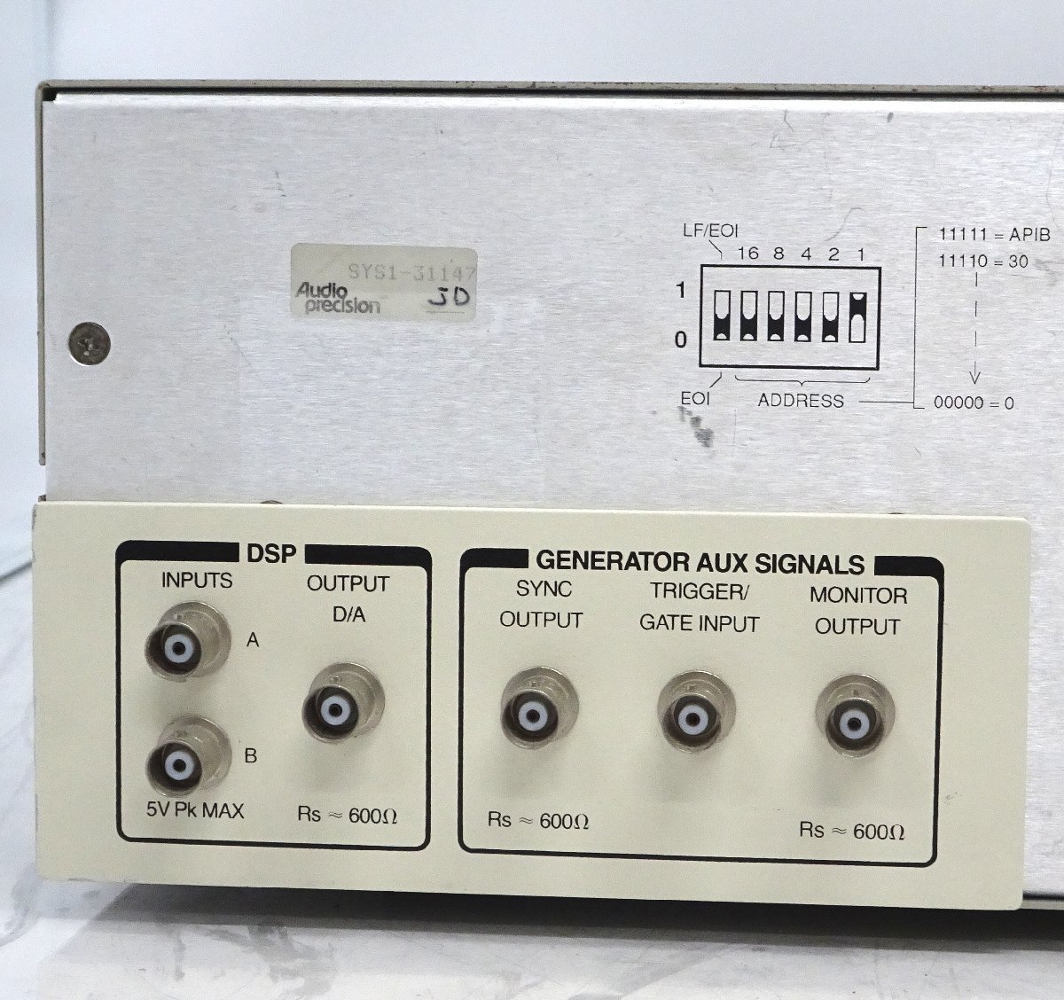 Audio Precision System One Dual Domain （SYS1・G Version）オーディオアナライザ・デュアルドメイン 【中古/動作未確認/現状品】#390307_画像8