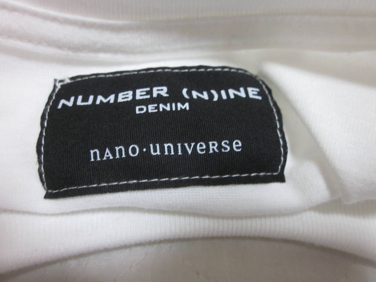 ☆☆☆【 4/15・大幅値下げ 】NUMBER(N)NINE ナンバーナイン × ナノ・ユニバース：コラボロングスリーブTシャツ：サイズ表示 M：送料無料_メーカータグ部