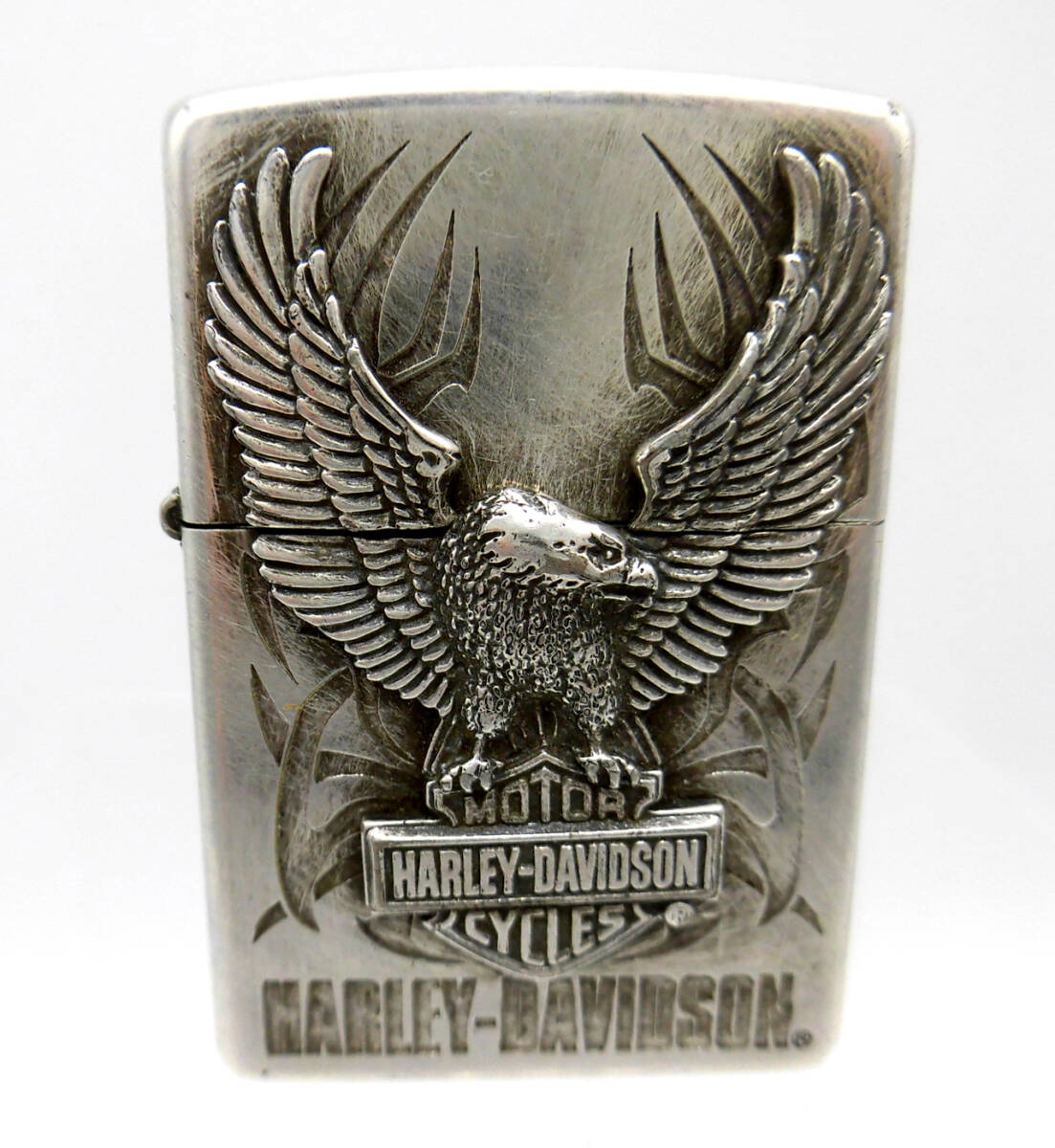 ◆美品 ZIPPO ジッポ 2011年製 Harley-Davidson ハーレーダビッドソン イーグル＆トライバル オイルライター シルバー