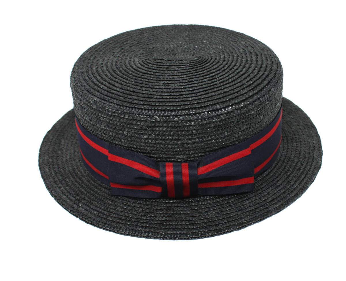 UNUSED アンユーズド Blade ribbon hat ブレードリボンハット ストローハット カンカン帽 00(57.0cm)_画像3