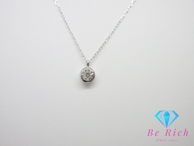  platinum diamond 0.18ct attaching design necklace pendant Pt950 Pt850mere gem jewelry accessory [ used ] th10009