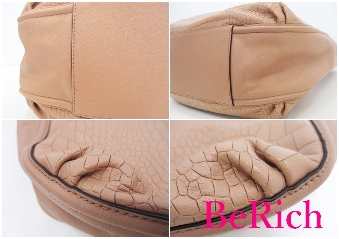  Coach COACH one shoulder bag F26122eiva Lee horn balk Logo type pushed . beige leather Logo handbag bag [ used ] bk8090