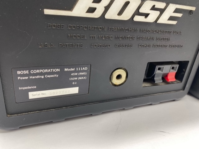 BOSE/ボーズ　パワーアンプ　1705Ⅱ　スピーカー　111AD　通電のみ確認済み_画像5