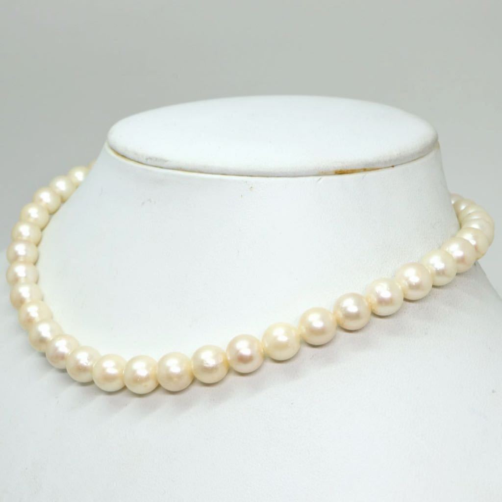 《アコヤ本真珠ネックレス》M ◎8.0-8.5mm珠 35.3g 36cm pearl necklace ジュエリー jewelry DH0/DH0_画像3