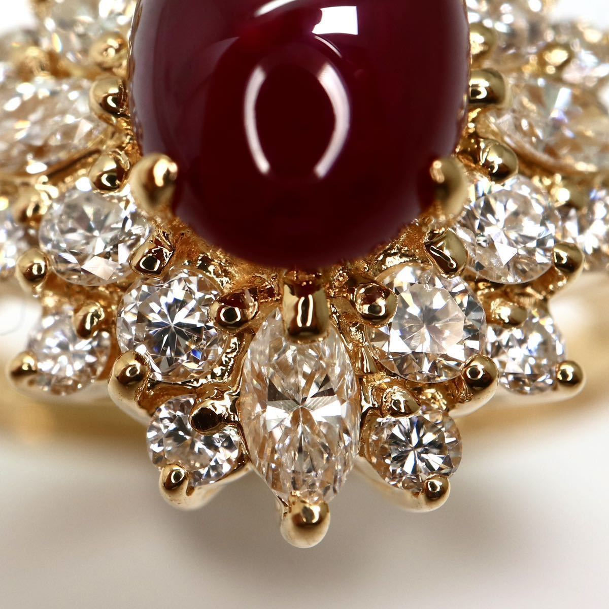 NINA RICCCI（ニナリッチ)/SEIKO jewelry(セイコージュエリー)《K18 天然ダイヤモンド/天然ルビーリング》F 5.6g 8号 ring 指輪 EE8/EE8_画像5