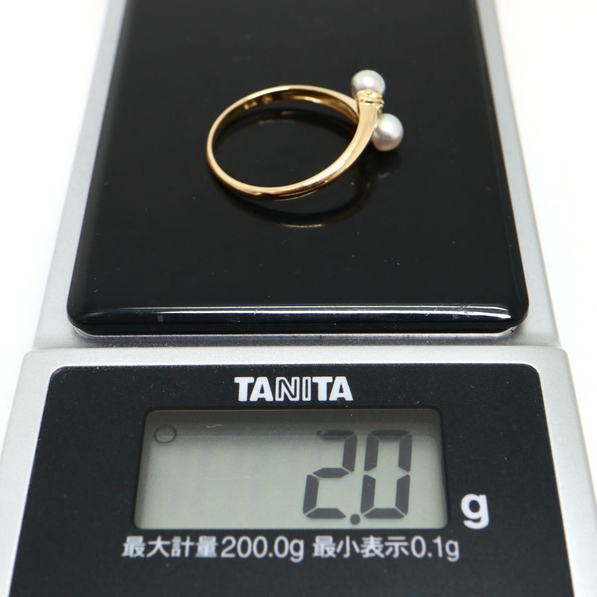 TASAKI(田崎真珠)《K18 アコヤ本真珠ベビーパールリング》F 15号 2.0g パール pearl jewelry ring 指輪 ジュエリー DH3/DH3_画像9