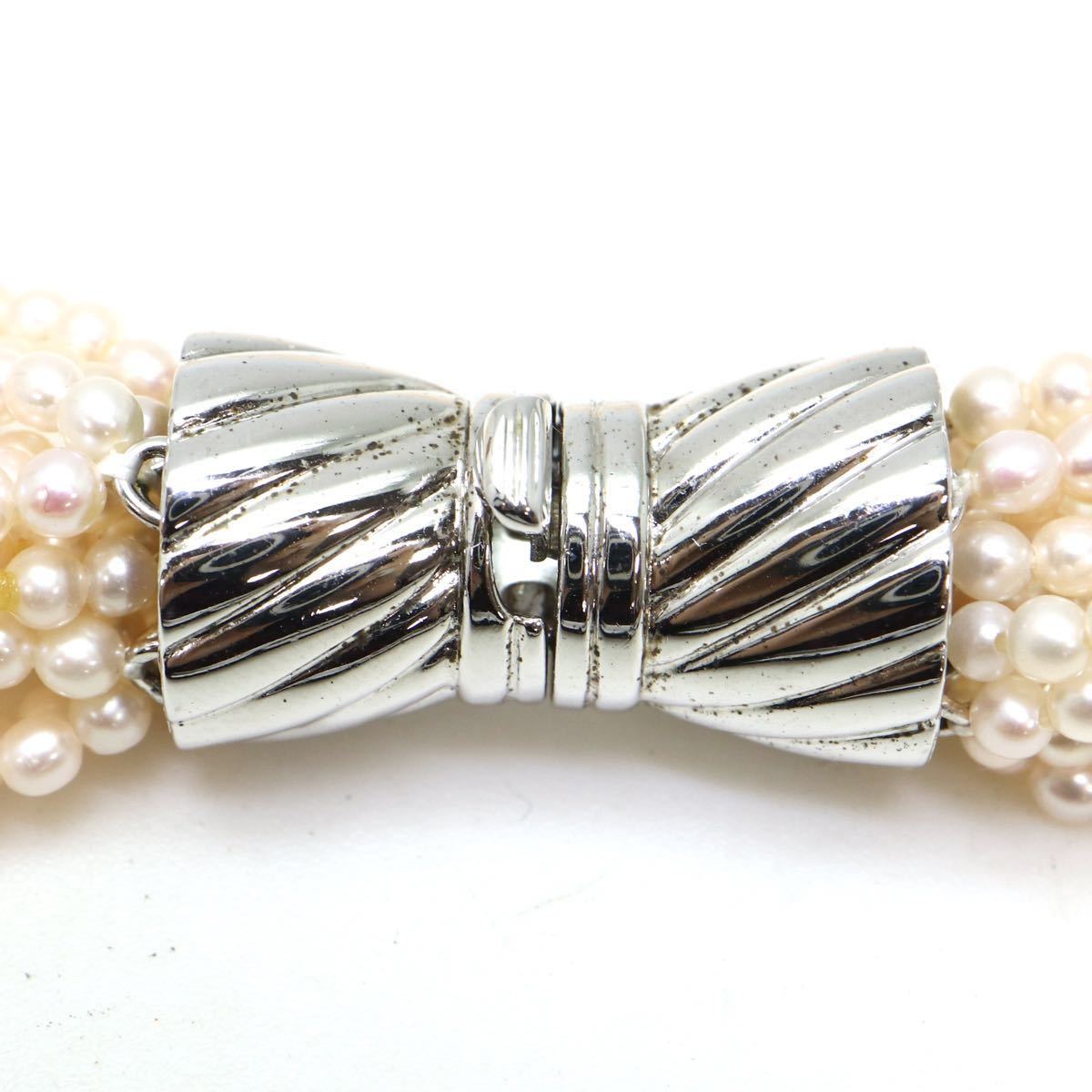 《本真珠16連ネックレス》F 2.5mm珠 61.8g 48cm pearl necklace ジュエリー jewelry DC0/EB5_画像5
