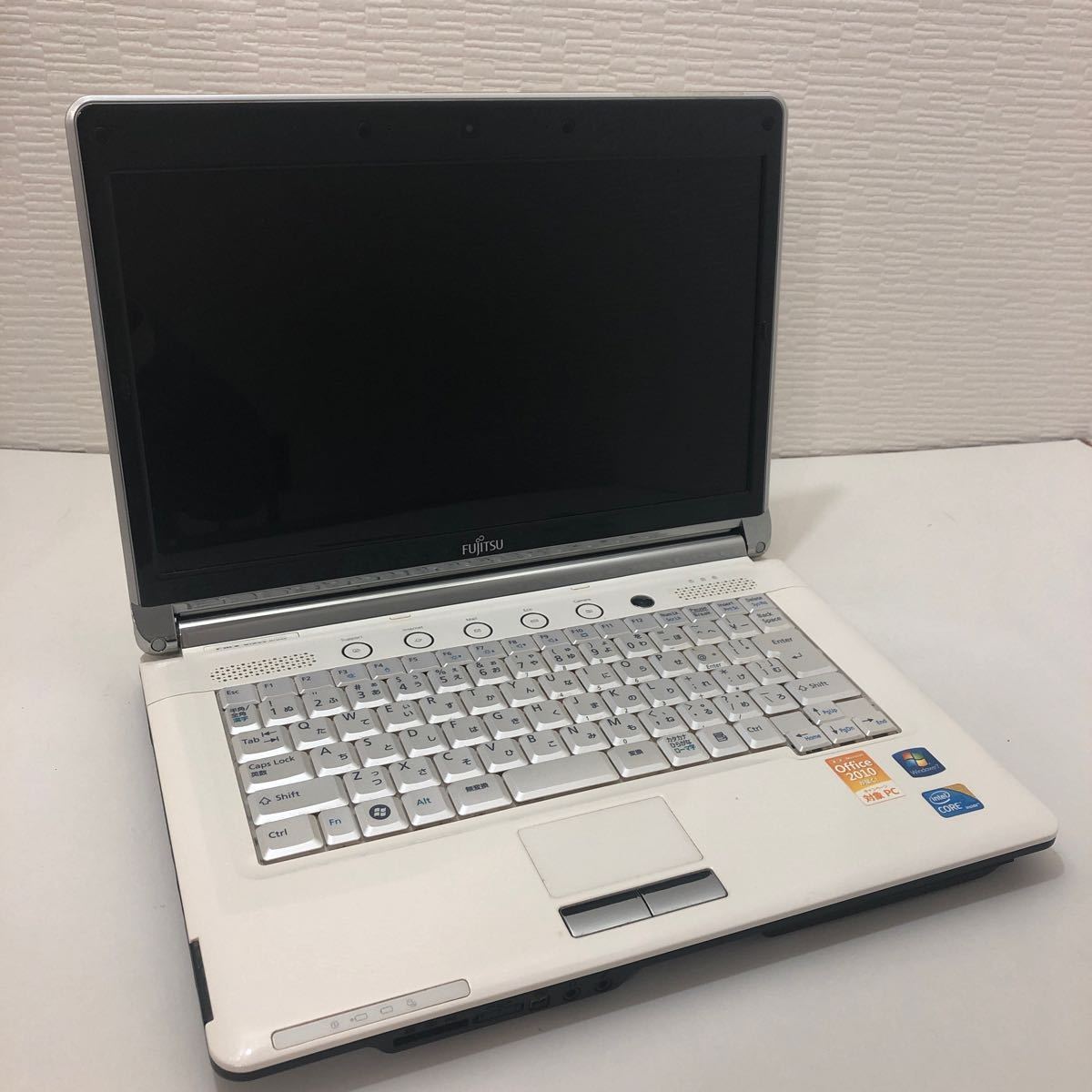 【格安】FUJITSU 富士通 ノートPC FMVSG50W Core i3-M330 CPU@2.13GHz メモリ 4GB HDD 500GB Windows10_画像1