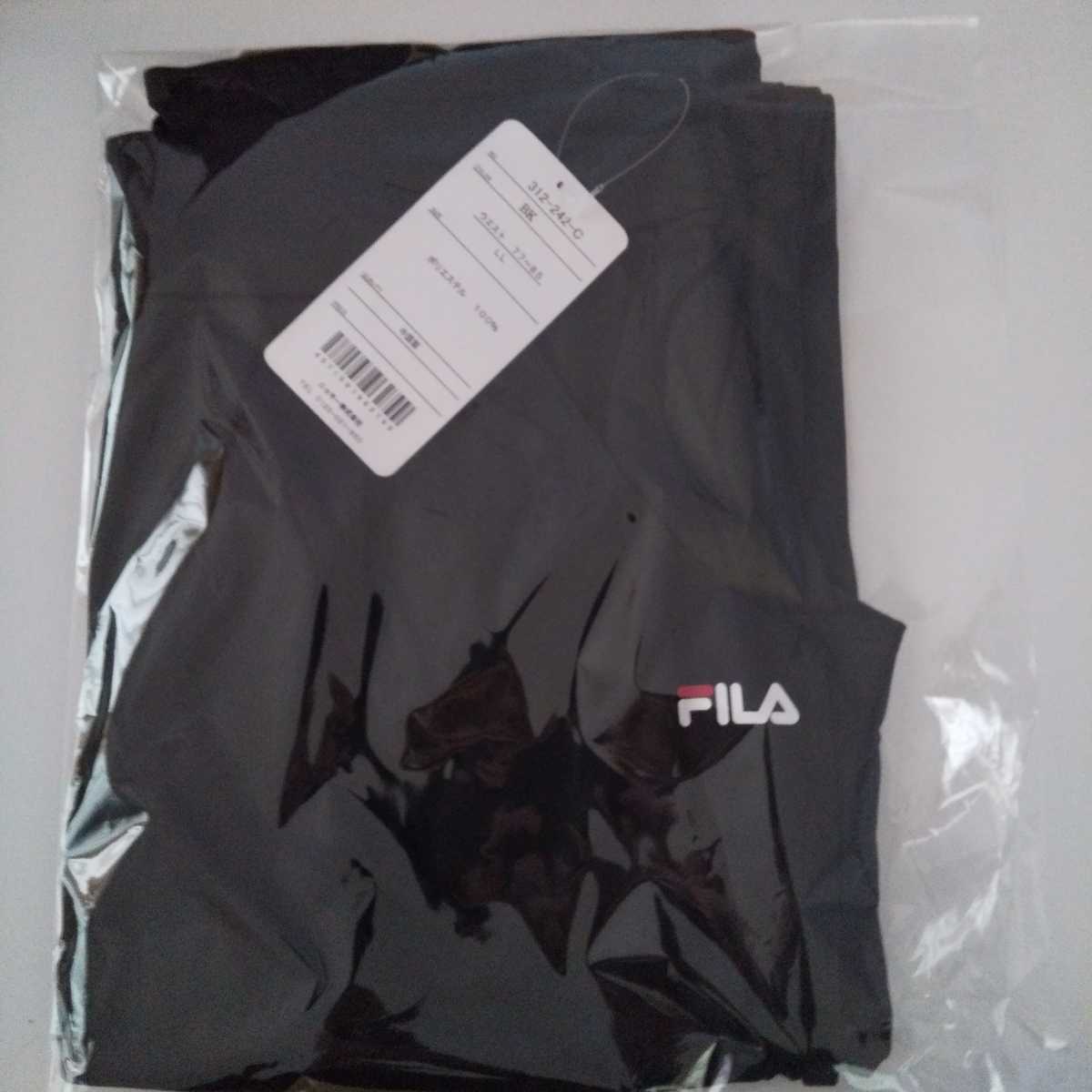 【2枚セット】LLサイズ 新品 FILA/フィラ 黒 水陸両用 ボトムス ラッシュガード ストレッチパンツ ヨガ スポーツウエア ジム 水着 送料無料