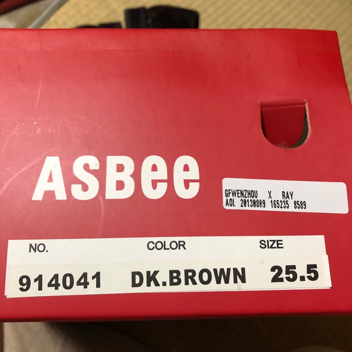 ビジネスシューズ 革靴　ASBee ダークブラウン　25.5cm メンズ_画像2