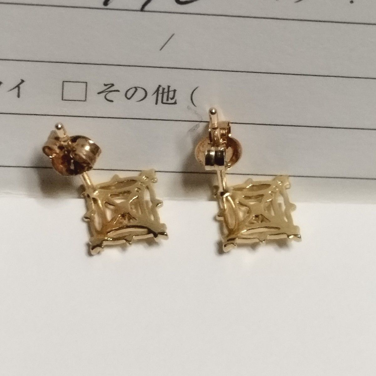 アガット k10ダイヤモンドピアス 透かし 菱形 ひし形|Yahoo アガット k10ダイヤモンドピアス 透かし 菱形 ひし形|Yahoo
