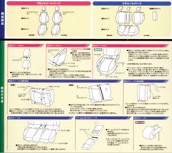 トヨタ 年式 H21.5-H27.11 型式 ZVW30 30系 プリウス 5人乗り 専用 ソフトレザーシートカバー 車1台分セット ブラック レザー 黒 ステッチ_画像4