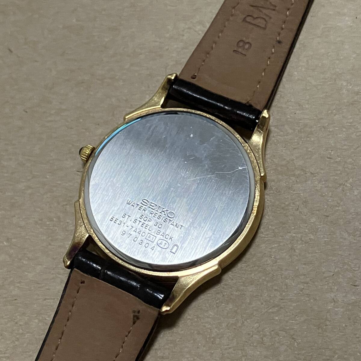 used SEIKO 腕時計　ドルチェ　5E31-7A40 稼働品　電池交換済み　ベルト社外品_画像5
