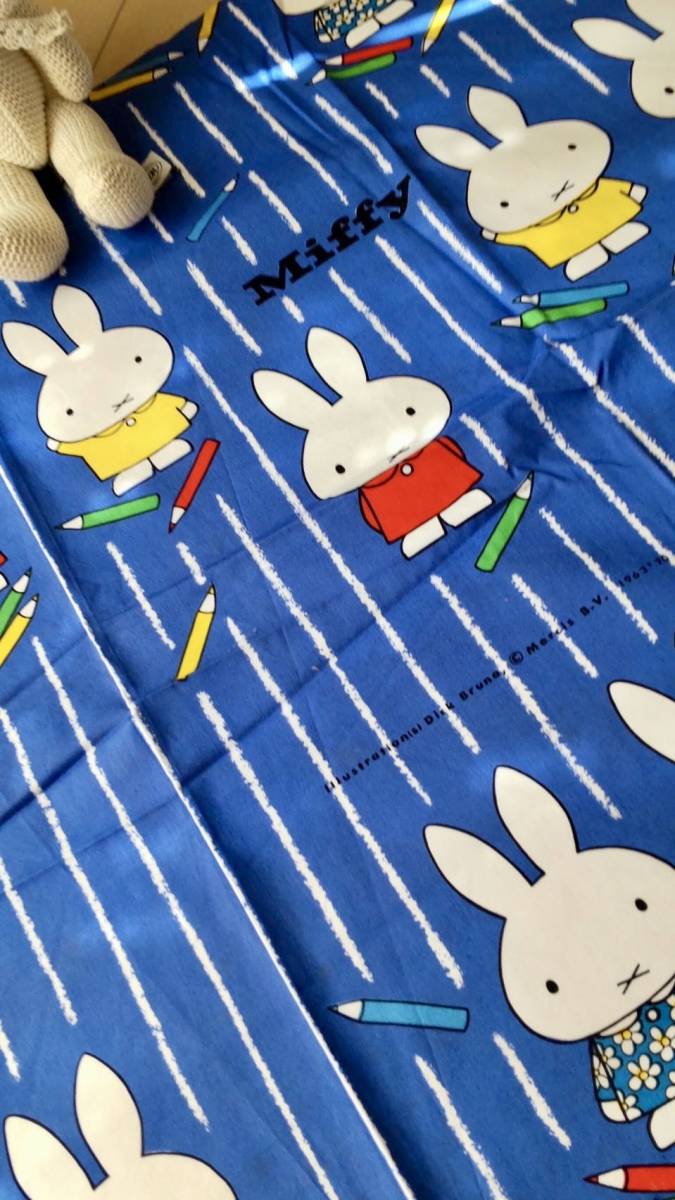 ★ミッフィー カットクロス★ブルー★お子さまの入園 入学準備にどうぞo(^▽^)o ハンドメイド ＊ Dick Bruna ９２×６０cm ★handmade★_画像5