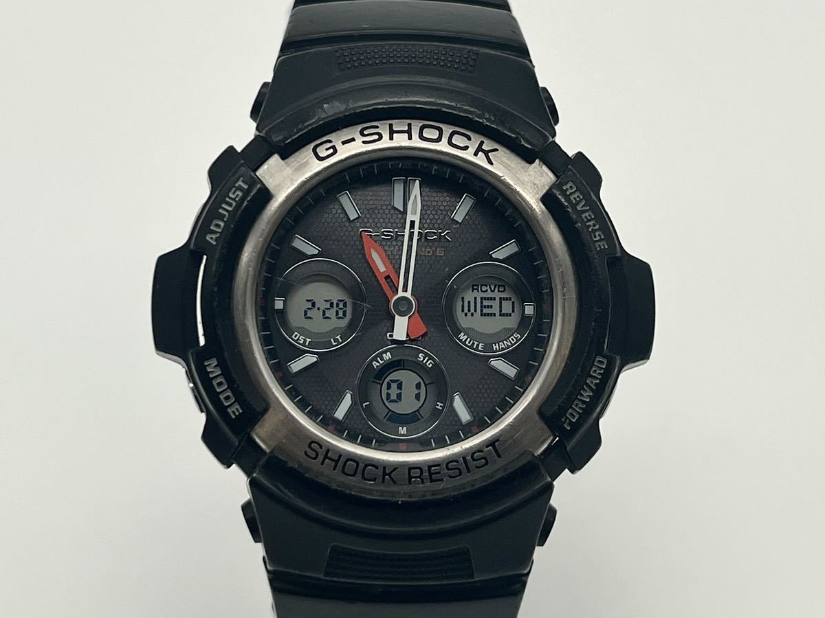 B28KC6 稼働品 CASIO G-SHOCK カシオG-ショック AWG-M100 メンズ腕時計 ソーラー電波_画像1