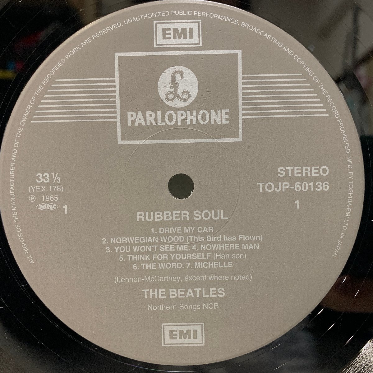 【LP】ザ・ビートルズ / ラバー・ソウル The Beatles / Rubber Soul PARLOPHONE TOJP-60136 店 □_画像4