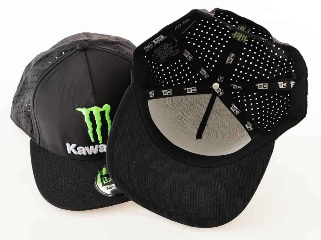 Kawasaki　MONSTER メッシュ　フラットピーク　CAP　黒