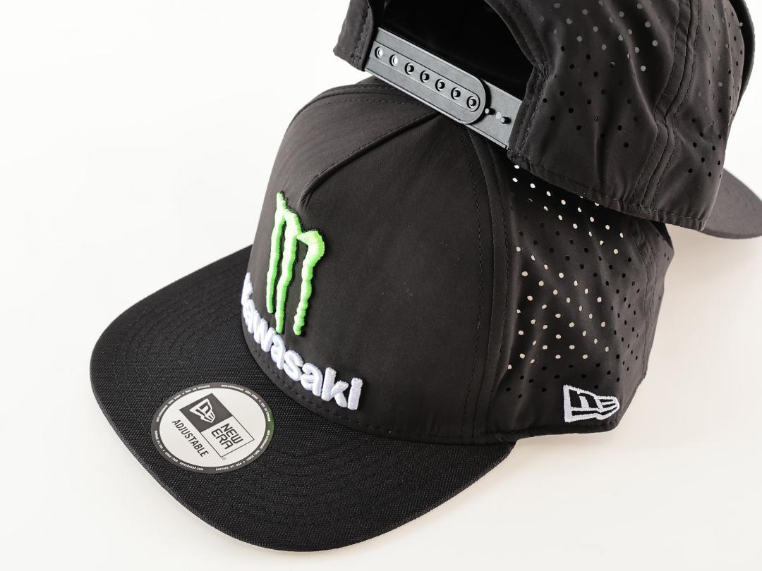 Kawasaki　MONSTER メッシュ　フラットピーク　CAP　黒_画像6