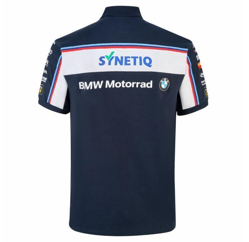 残りわずか！ 【BMW motorrad】SYNETIQbmw 公式　ポロシャツ　紺色【L】