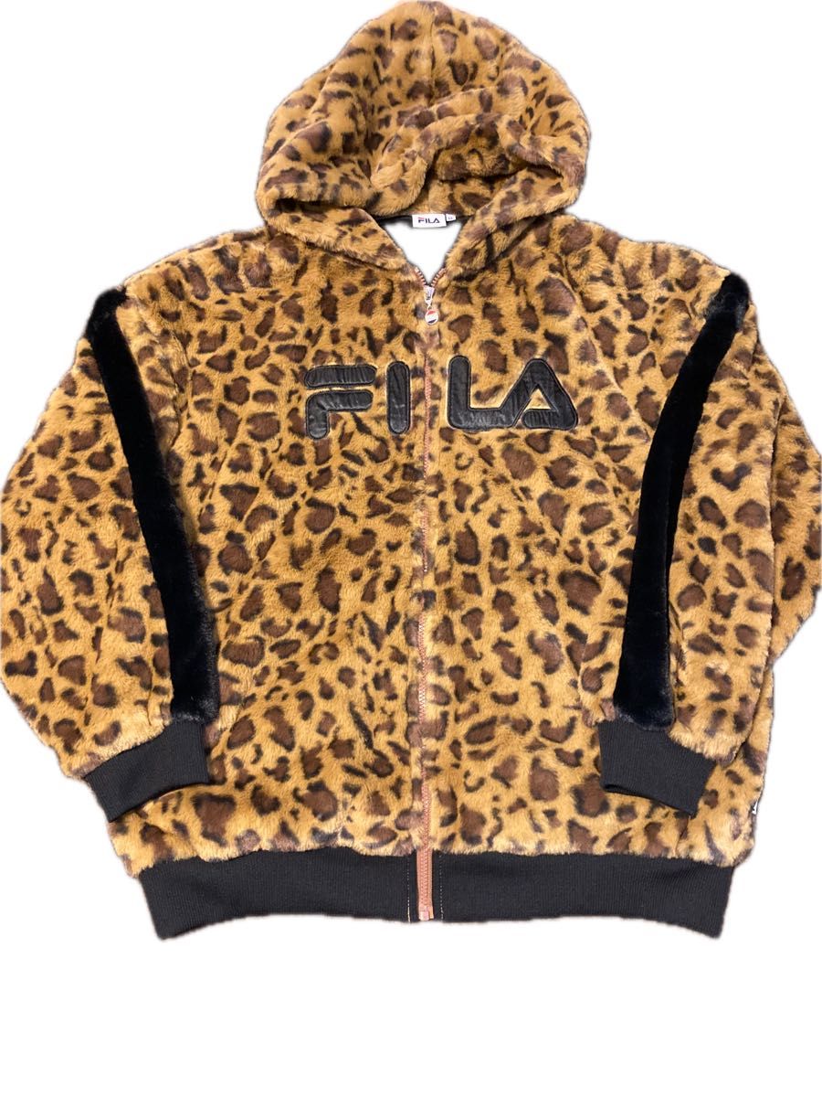 FILA ファー　フリース　パーカー　レオタード　XL