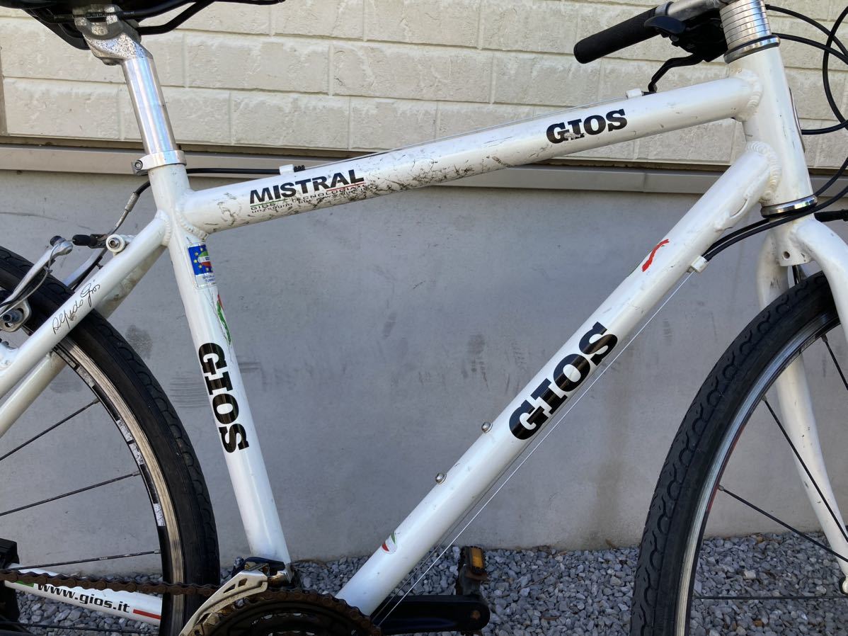 ジオス ミストラル GIOS MISTRAL ホワイト サイズ480 シフト&ブレーキインナーワイヤー新品 Vブレーキ クロスバイク【手渡し限定 越谷市】_画像9