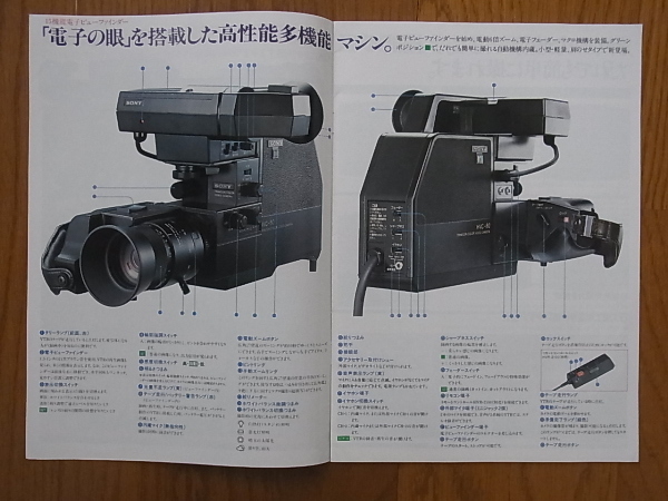 SONY ソニー ホーム用高性能多機能カラービデオカメラ HVC-80 カタログ、トリニコン カラービデオカメラ 総合カタログ 計2部の画像2