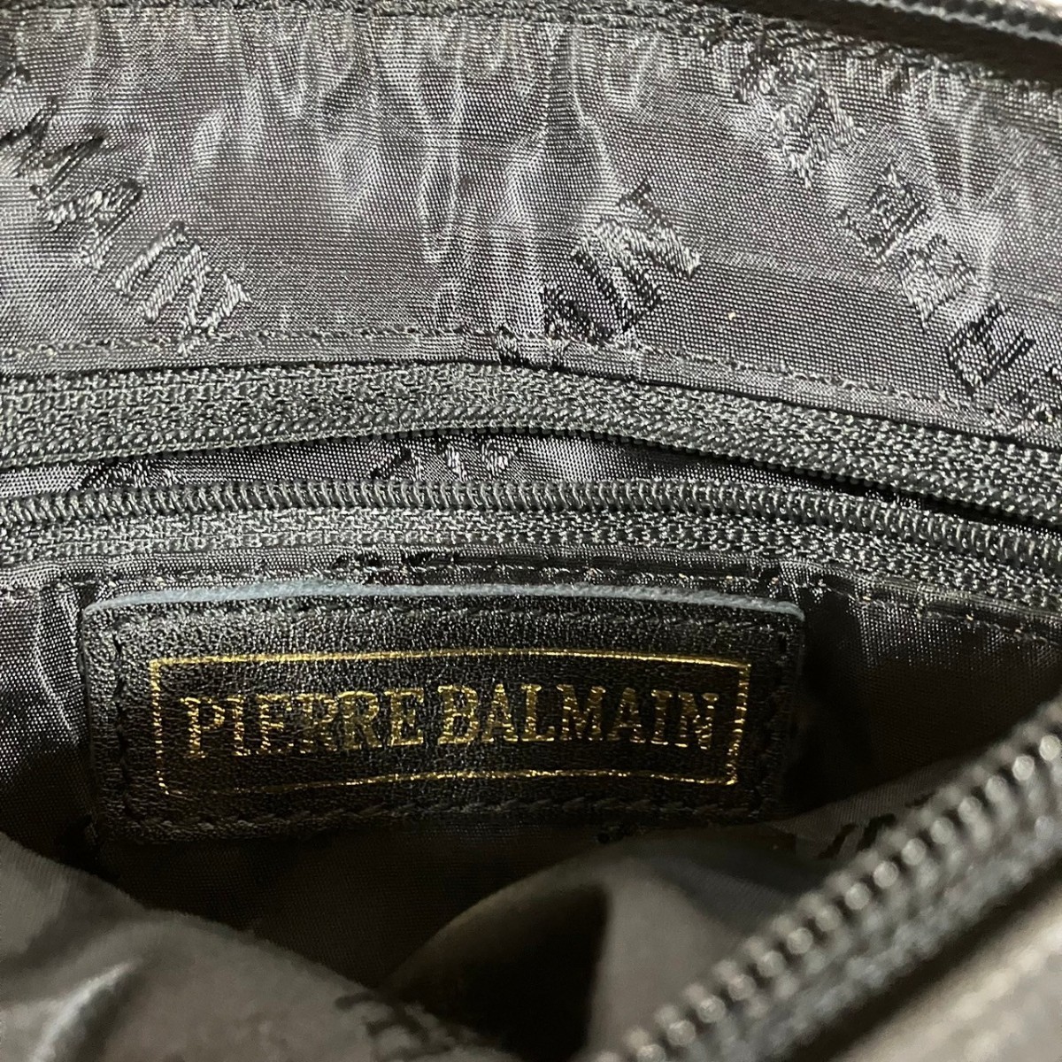 CD647NL PIERRE BALMAIN ピエールバルマン キルティング ハンドバッグ ミニバッグ ブラック 黒 タッセル レディース ポーチ ワンハンドルの画像8