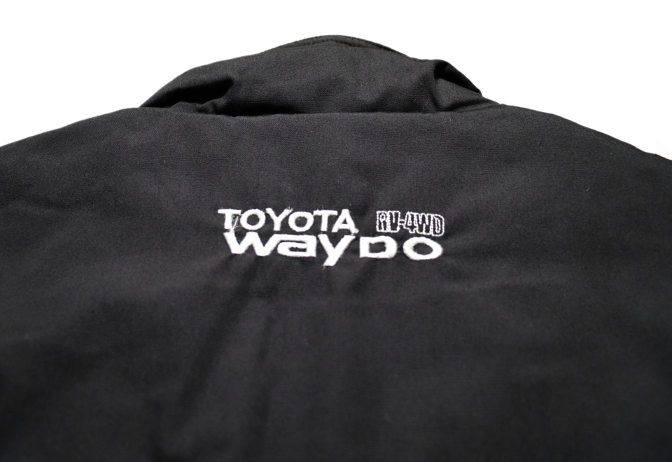 ビンテージ TRD Toyota Racing Development TOYOTA トヨタ 刺繍 ロゴ 中綿 ブルゾン サイズL ブラック 古着 WayDo メンズ アウター_画像9