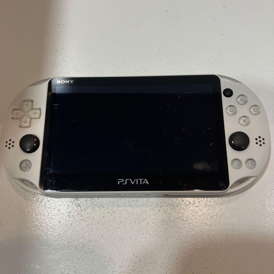 電源〇　PlayStation Vita Wi-Fiモデル グレイシャー・ホワイト(PCH-2000ZA22)　ジャンク 　中古品 本体 PCH-2000 Sony_画像2