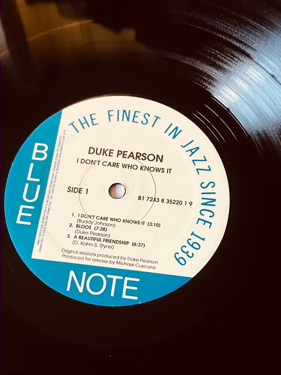 Duke Pearson / I Don't Care Who Knows It  LP BLUE NOTE