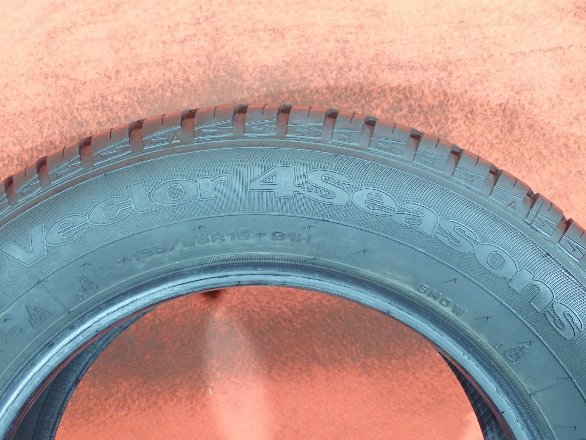 195/65R15●GOODYEAR VECTOR4SEASON【オールシーズン】 / 中古 ★ 4本(T-5913A)送料無料/沖縄別途_画像9