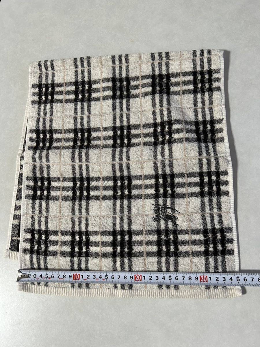 新品「BURBERRY」バーバリー　フェイスタオル　アイボリー　チェック　_画像8