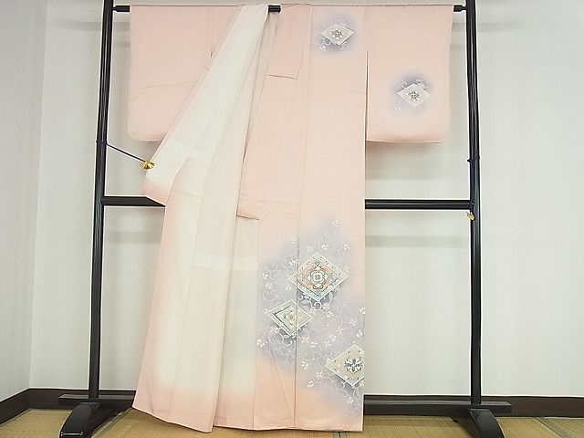 平和屋2■訪問着 花唐草菱文 暈し染め 逸品 sf2032の画像2