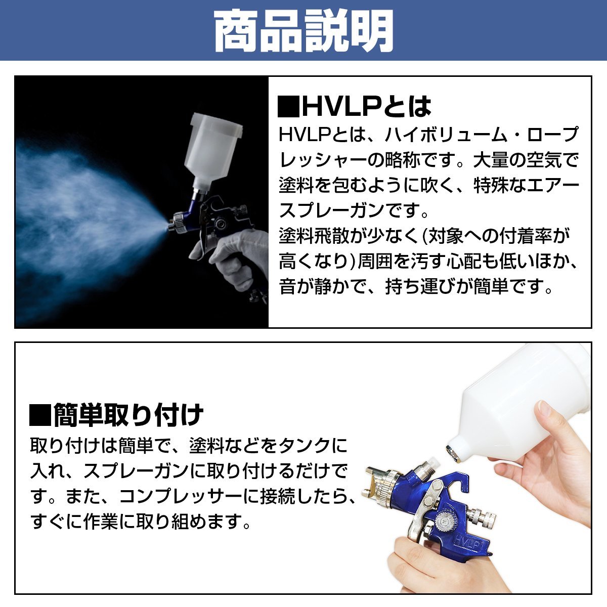 【新品即納】【ウォーターセパレーター付】HVLP重力式スプレーガン 600cc 600ml 口径1.5mm 上カップ 塗装ガン 塗装スプレー エアー_画像3