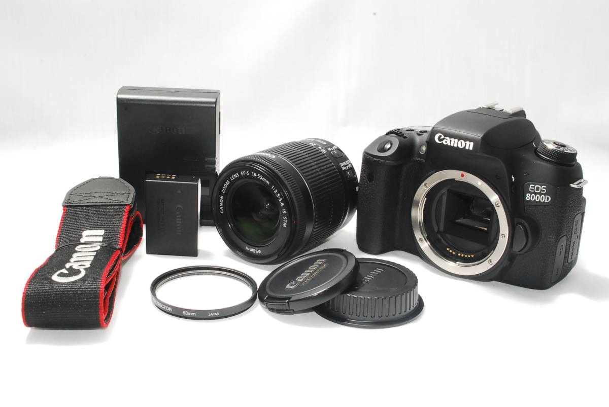 【Kenko MC レンズフィルター付き】Canon キヤノン EOS 8000D レンズキット デジタル一眼レフカメラ y1070