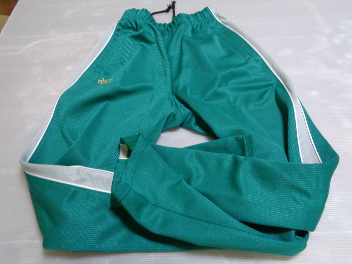 W82(L) green × ash G-1207 Asics jersey pants under gym uniform gym uniform retro unused 