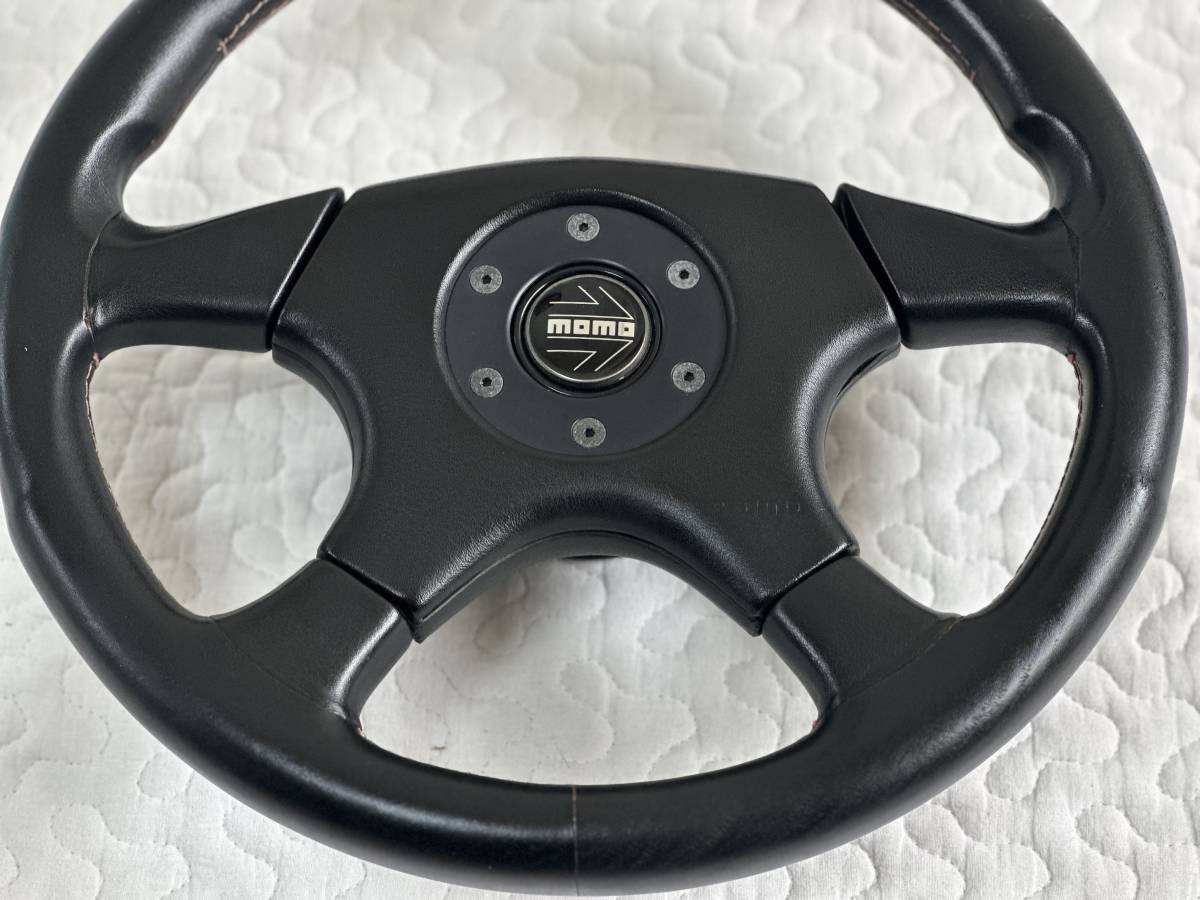 MOMO Speed 4 speed4 36cm leather steering gear 4ps.@ spoke steering wheel from momo pad 93 year that time thing RX-7 FD3S Boss TYP M36 КВА 70135