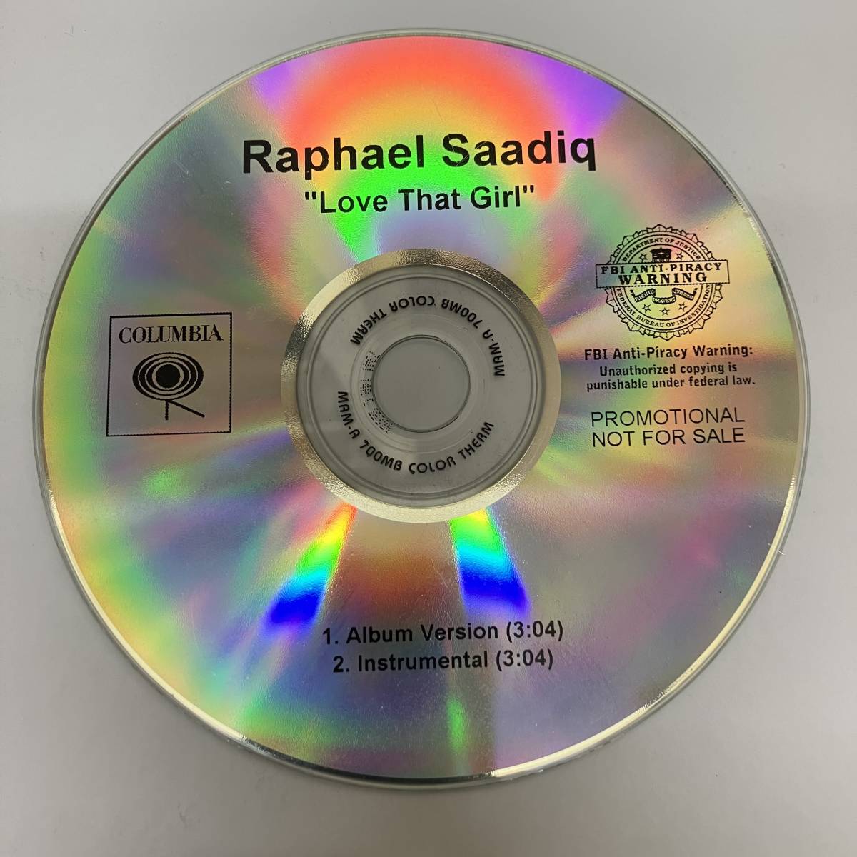 裸52 HIPHOP,R&B RAPHAEL SAADIQ - LOVE THAT GIRL INST,シングル,PROMO盤 CD 中古品_画像1