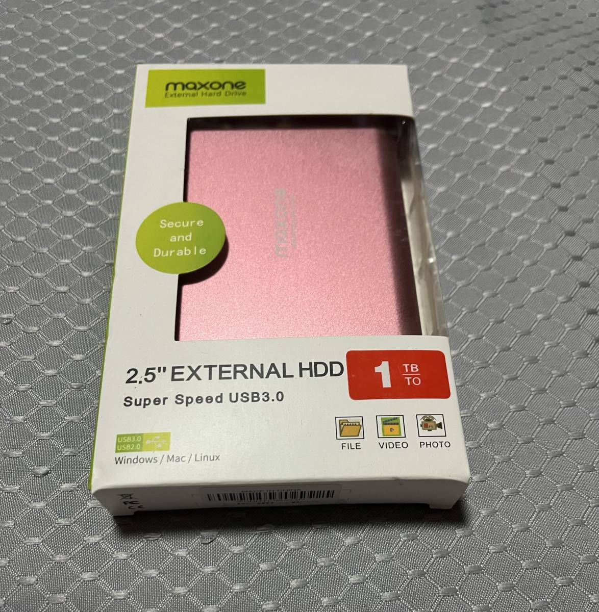 未開封新品  maxone 2.5” external hard drive Super Speed USB3.0 (1TB)の画像1
