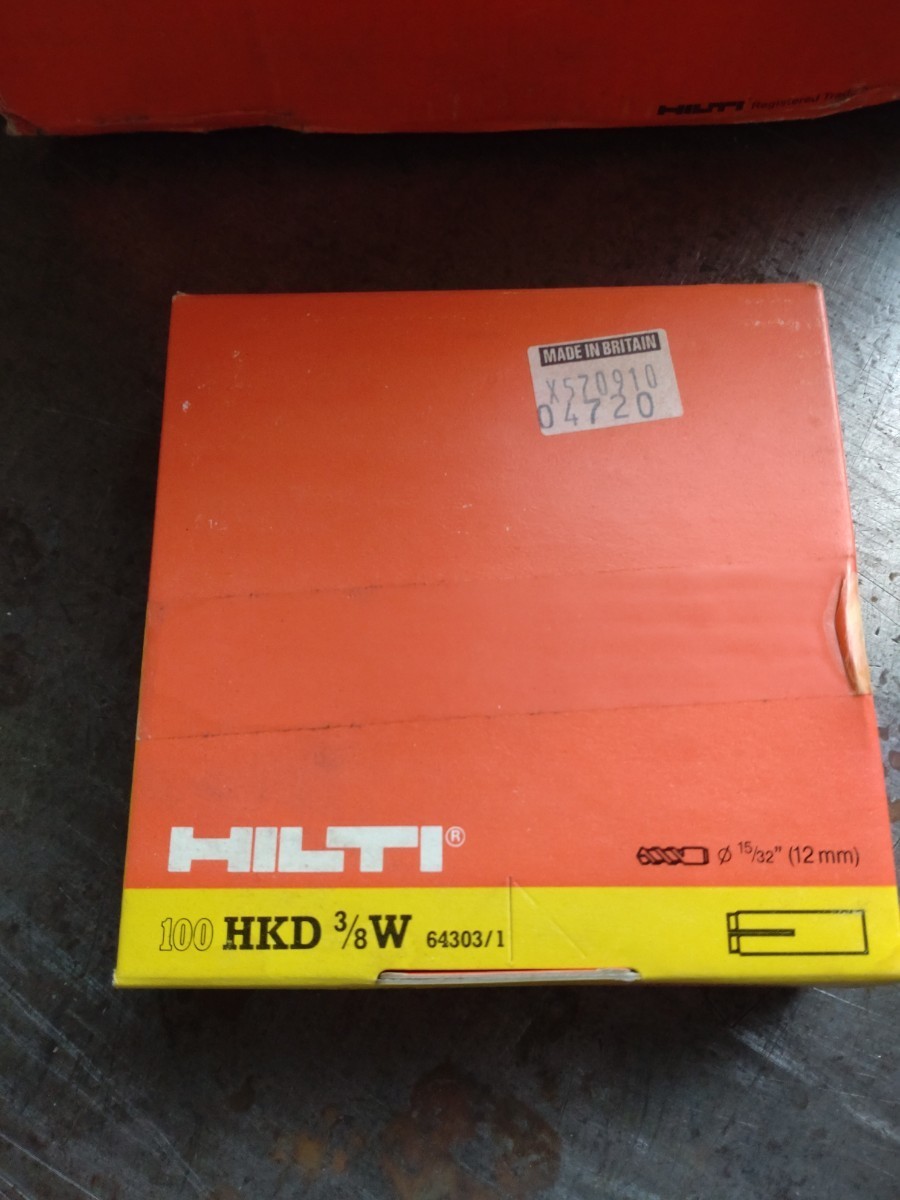 即決 未使用 HILTI アンカー HKD W3/8×40 (ワケあり） （1箱100個） 10箱セット　1000個　ハンマードリル_1箱100個