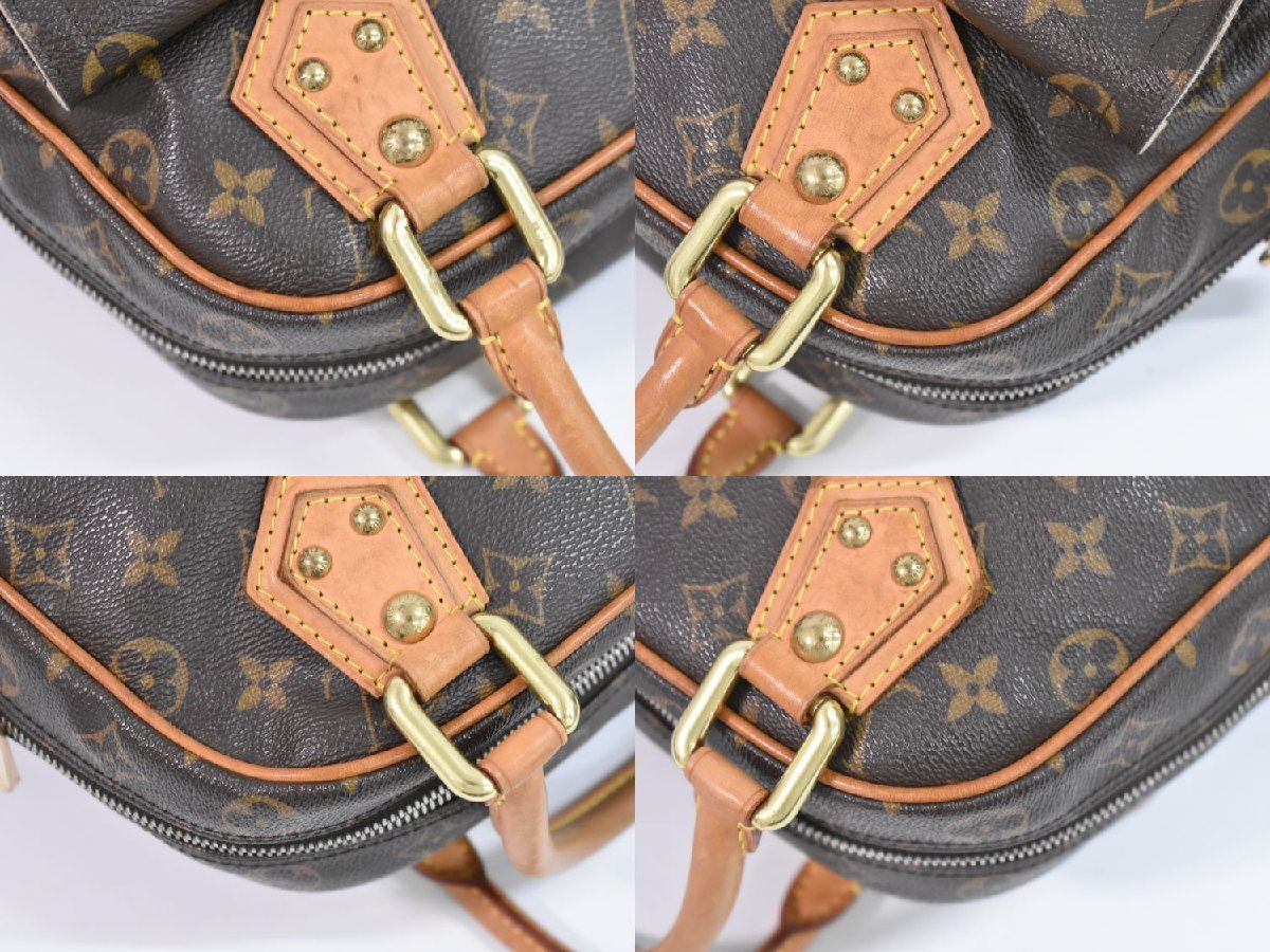 本物 ルイヴィトン LOUIS VUITTON LV マンハッタン PM モノグラム ハンドバッグ ブラウン M40026_画像6