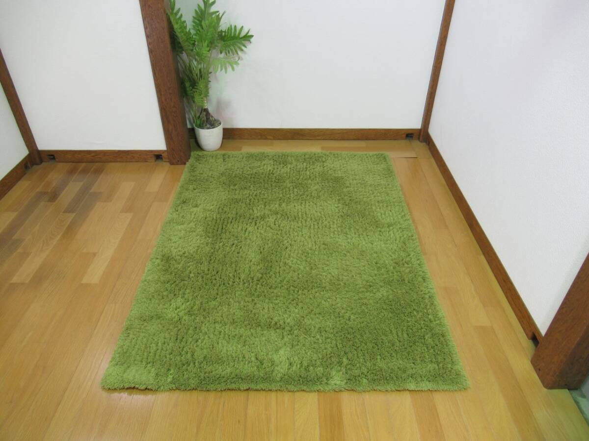 MOMO natural モモナチュラル RUG ラグ 120×160 カーペット グリーン 緑色 リビング 敷物 絨毯 マット インテリア 脇木工 Waki Woodwork _画像10