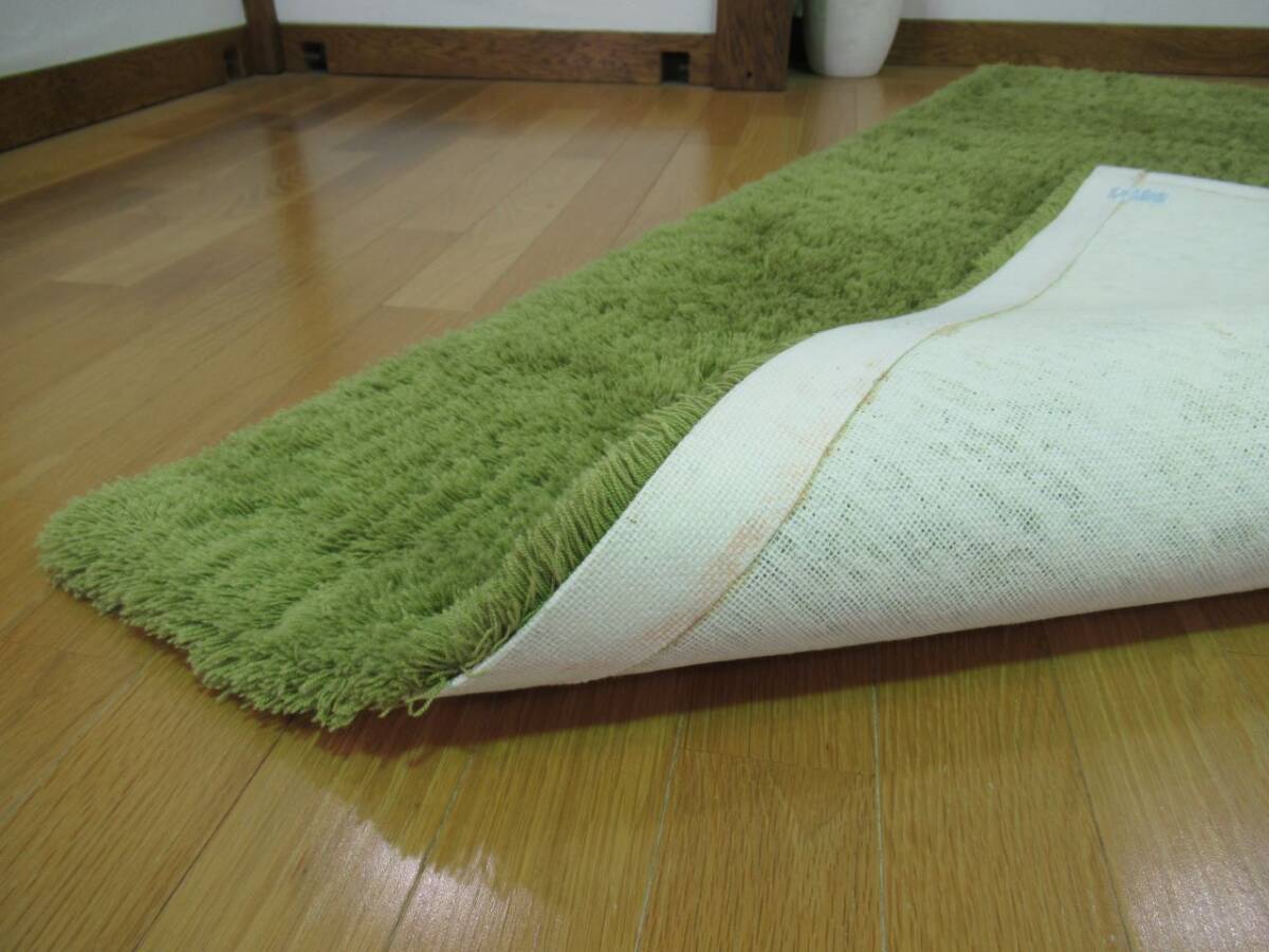 MOMO natural モモナチュラル RUG ラグ 120×160 カーペット グリーン 緑色 リビング 敷物 絨毯 マット インテリア 脇木工 Waki Woodwork _画像6